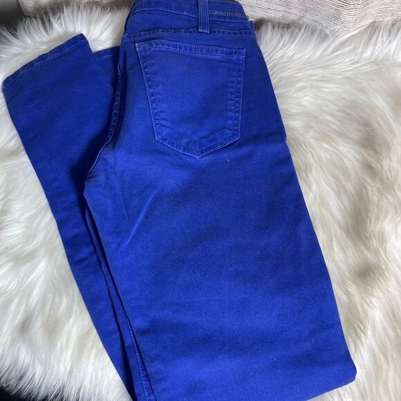 Current/Elliott Royal Blue Skinny Crop Jeans Sz 25 - Picture 3 of 7